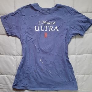 Michelob Ultra Beer Tee Distressed Grunge Shirt